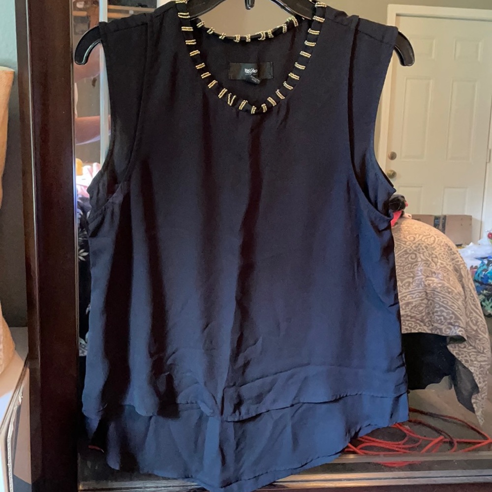 Black and gold dress top
